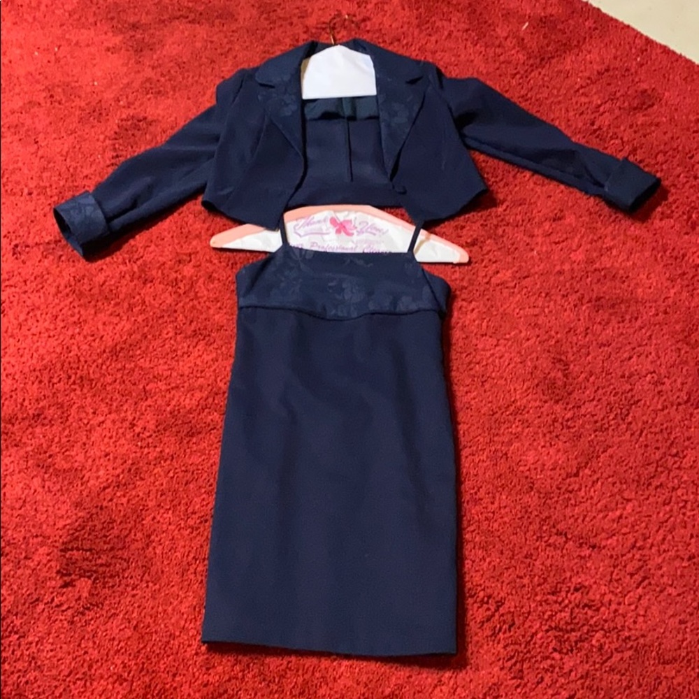 Two Piece Dress & Blazer Set